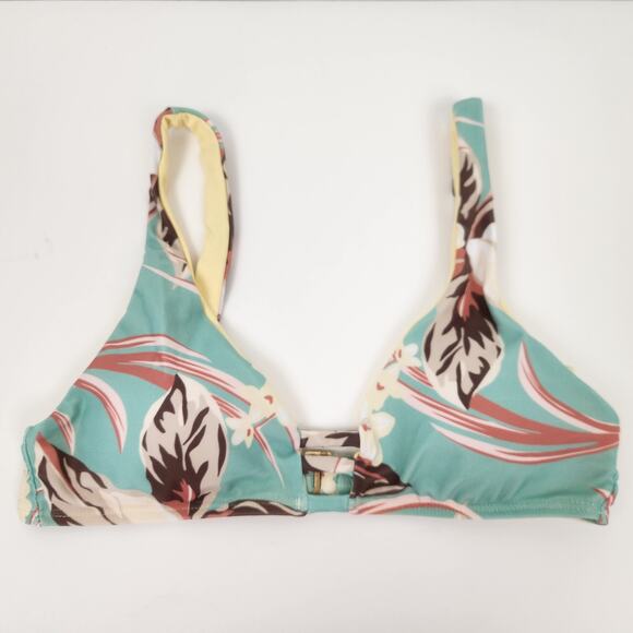 L*Space Monroe Bikini Top Green Tropical Print Size Small NWT - Picture 1 of 5